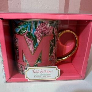 Lilly Pulitzer Ceramic Mug- Letter M